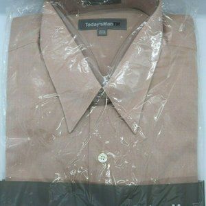 Today's Man Long Sleeve Button Down Shirt 16.5 34-